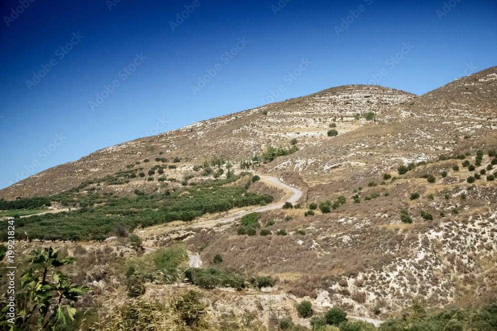 Obraz premium Scenic view of mountain against sky Crete, Greece