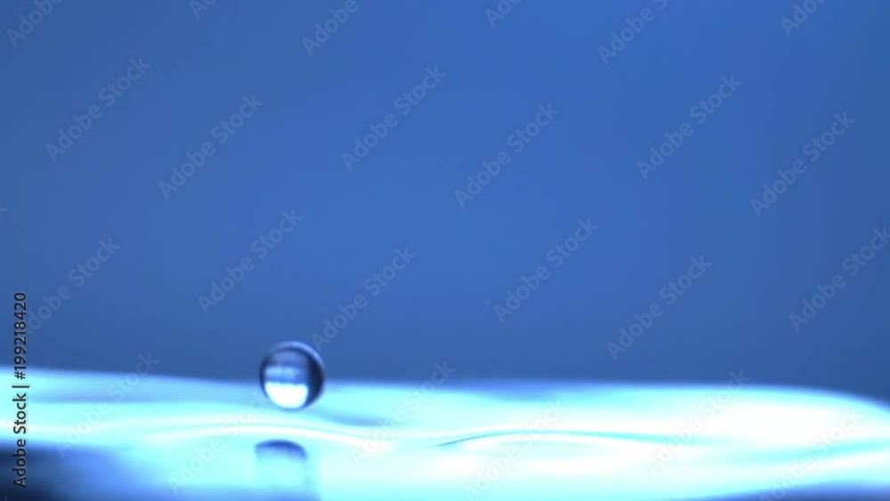 Slow motion Water drop splash into calm water - shot with ultra high speed camera Slow motion Water drop splash into calm water - shot with ultra high speed camera