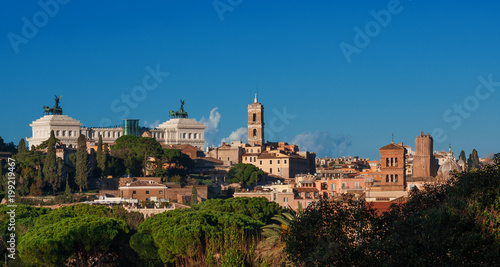 View of Capitoline Hill from Aventine Hill in Rome