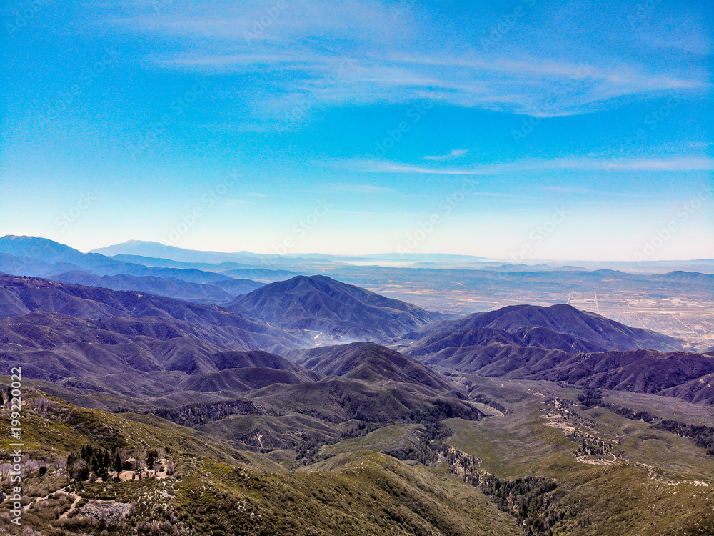 Drone View Above Rim Of The World In The San Bernardino Mountains Of The San Gabrial Valley