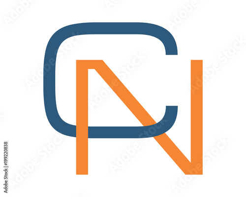cn initial letter alphabet typography font uppercase image vector icon