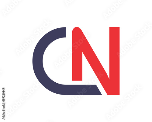 cn initial letter alphabet typography font uppercase image vector icon