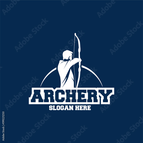 Archer Logo Designs concept, Archery Silhouette Logo designs vector, Archer Sport logo