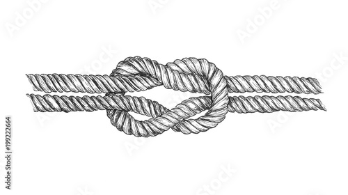 Hand drawn square knot