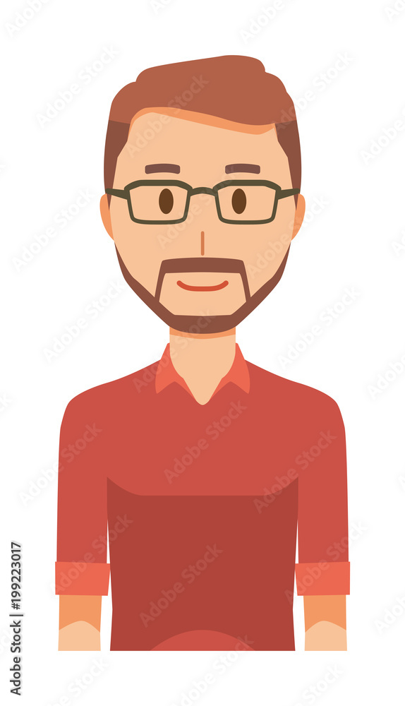 A bearded man wearing eyeglasses A bearded man wearing eyeglasses