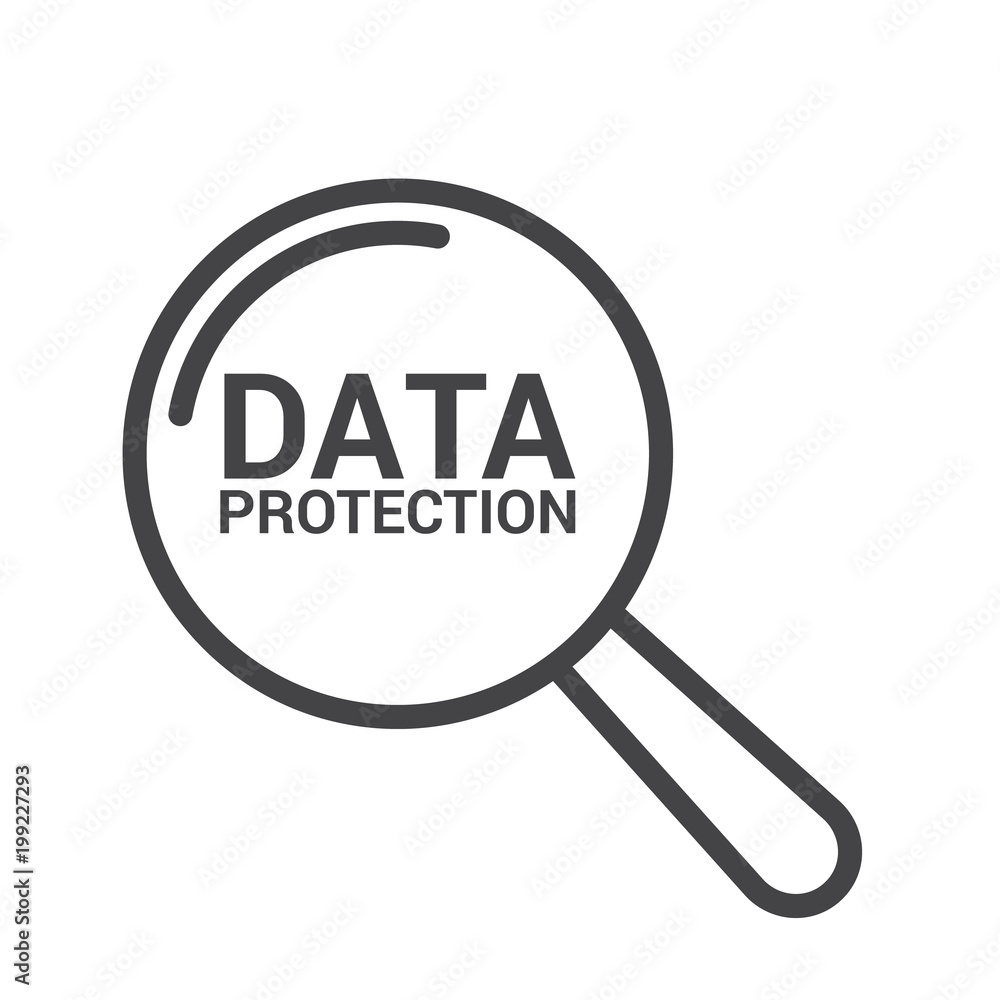 Privacy Concept: Magnifying Optical Glass With Words Data Protection Privacy Concept: Magnifying Optical Glass With Words Data Protection