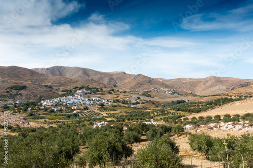 Scenic view of mountain landscape, Crete, Greece