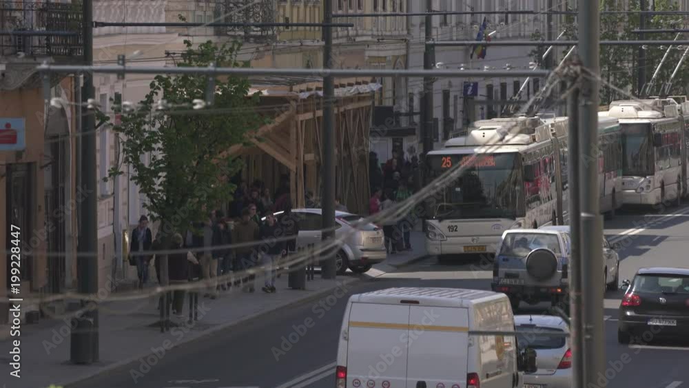 Traffic on Memorandumului Street in Cluj-Napoca Traffic on Memorandumului Street in Cluj-Napoca