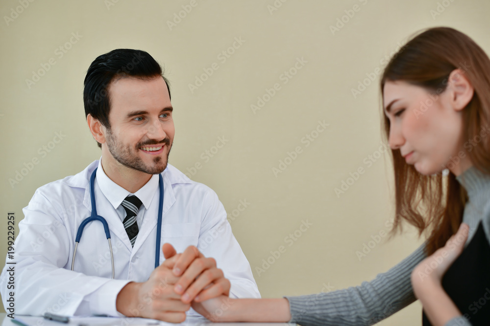 Terrible medical concept. Patients stressful in the doctor's diagnosis. Patients are concerned about medical treatment. The doctor's treatment makes the patient afraid.