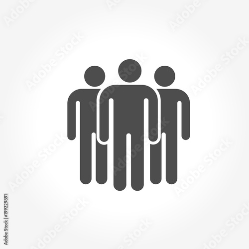 People Icon in trendy flat style isolated on grey background. Crowd sign. Persons symbol for your web site design, logo, app, UI.
