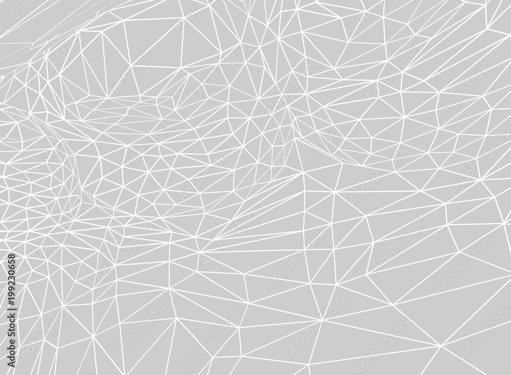 3d illustration. Abstract White and gray low polygon background. 3d illustration. Abstract White and gray low polygon background.
