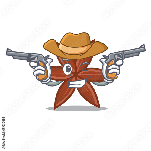 Cowboy anise character cartoon style