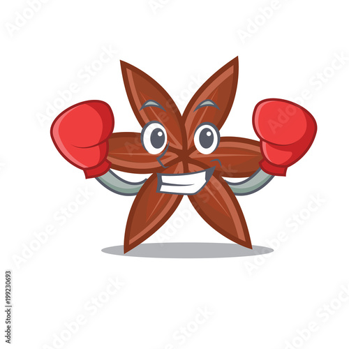 Boxing anise character cartoon style