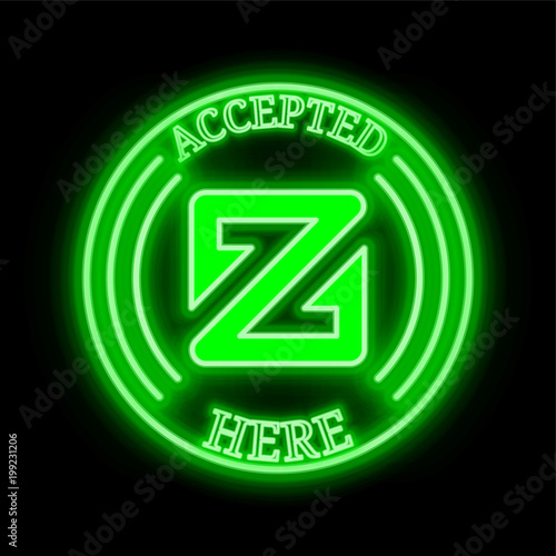 ZCoin (XZC) accepted here sign photo