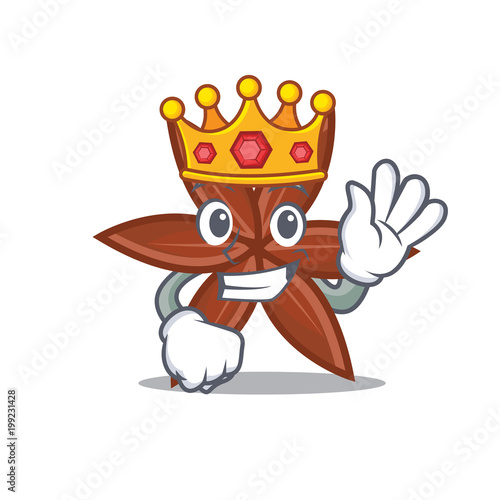 King anise mascot cartoon style