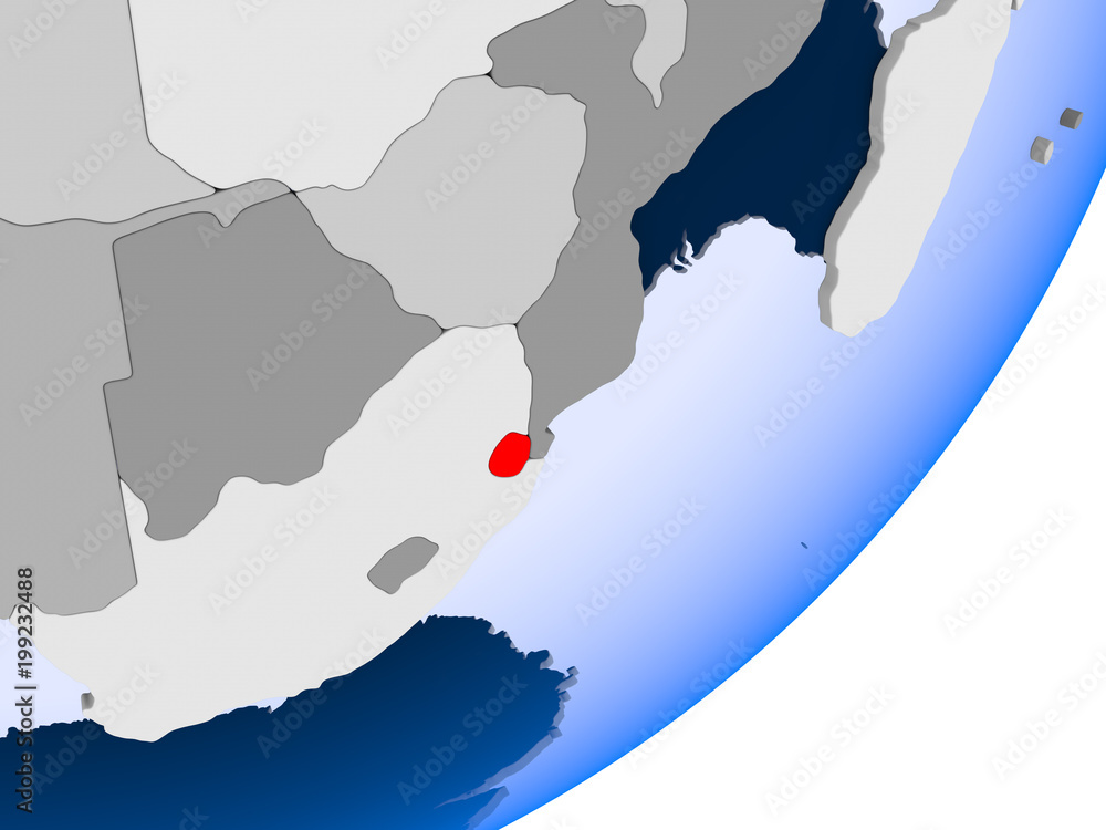 Fototapeta premium Map of Swaziland