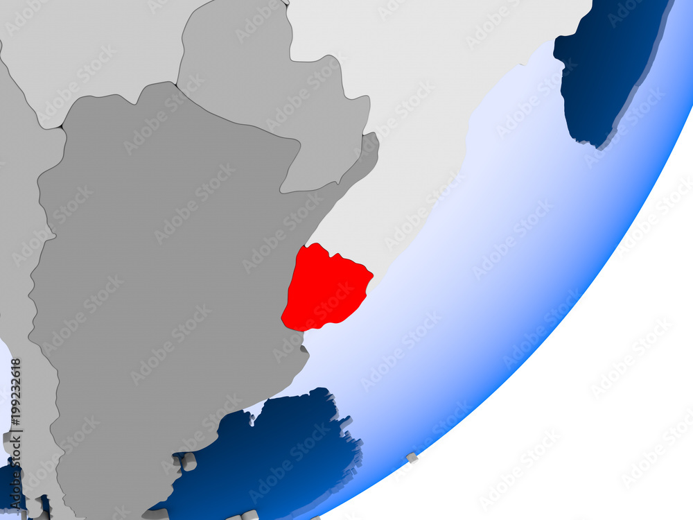 Fototapeta premium Map of Uruguay