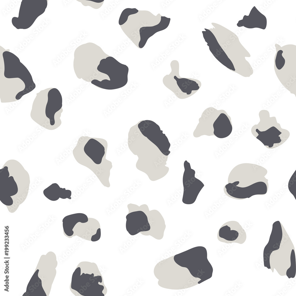 Seamless pattern design with abstract animal print style shapes