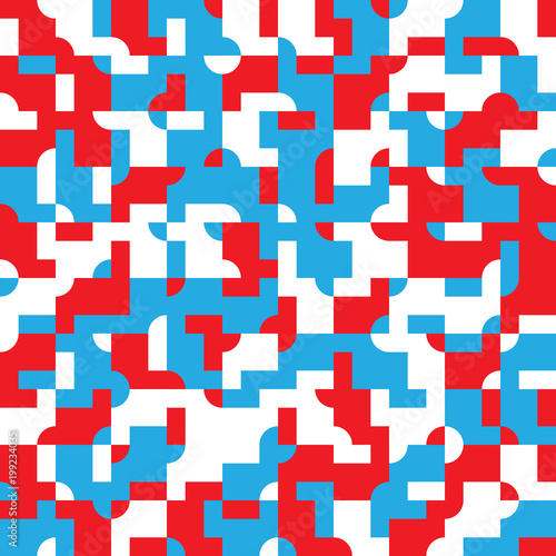 Abstract seamless pattern design with tiled geometric shapes