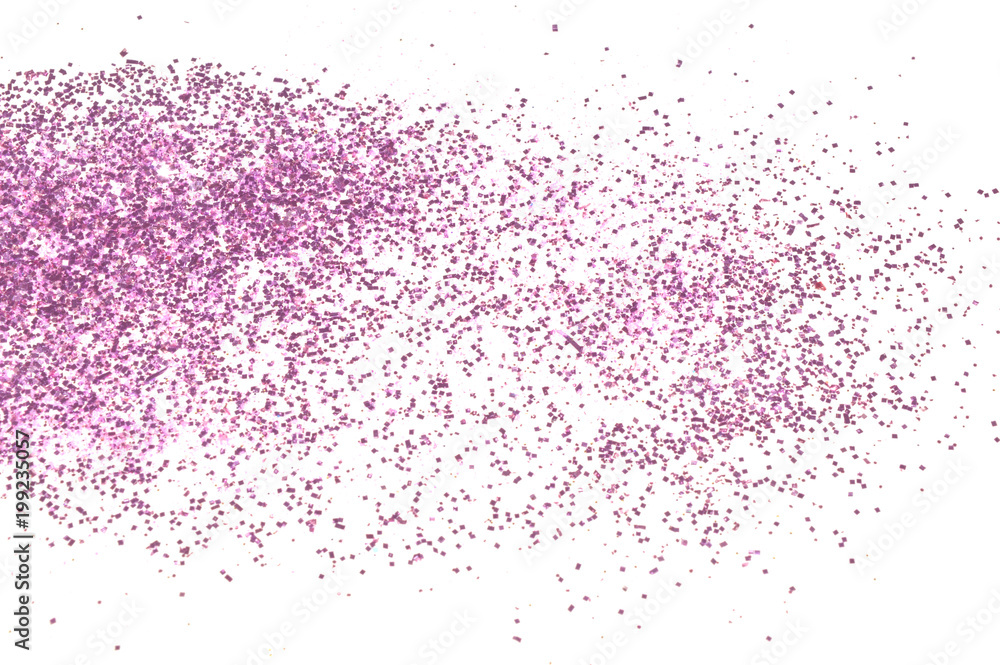 Textured background with purple glitter sparkle on white Textured background with purple glitter sparkle on white