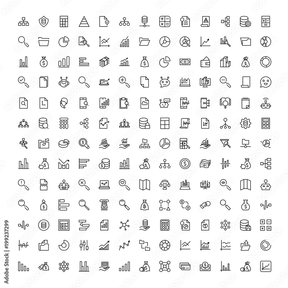 Statistics icon set Statistics icon set