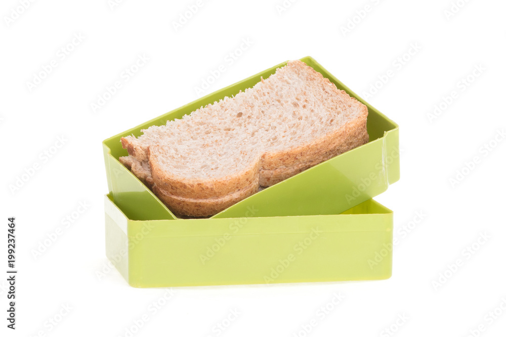 Simple old lunch box isolated Simple old lunch box isolated