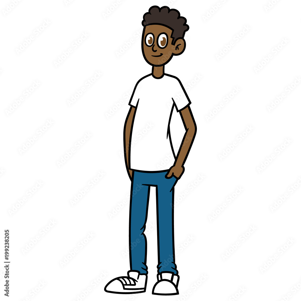 Cartoon African American Male Cartoon African American Male