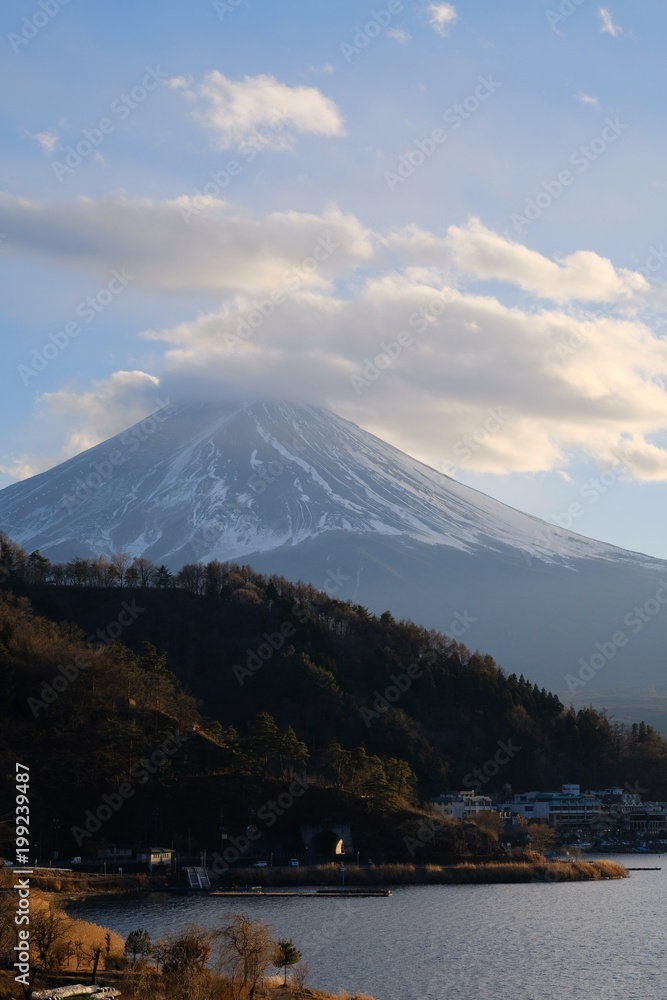 富士山と河口湖（夕方）
