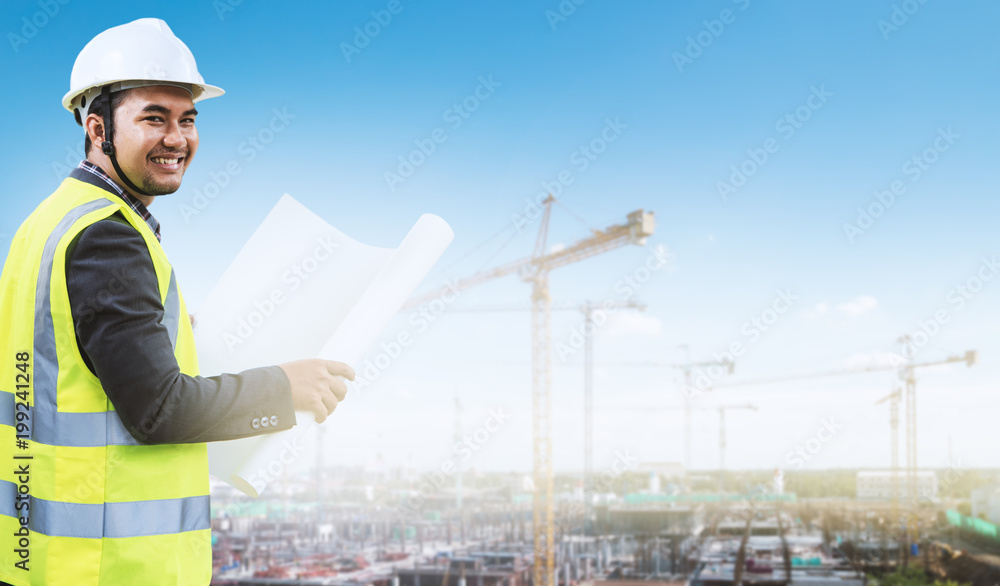 Design engineers are working at building sites. Design engineers are working at building sites.
