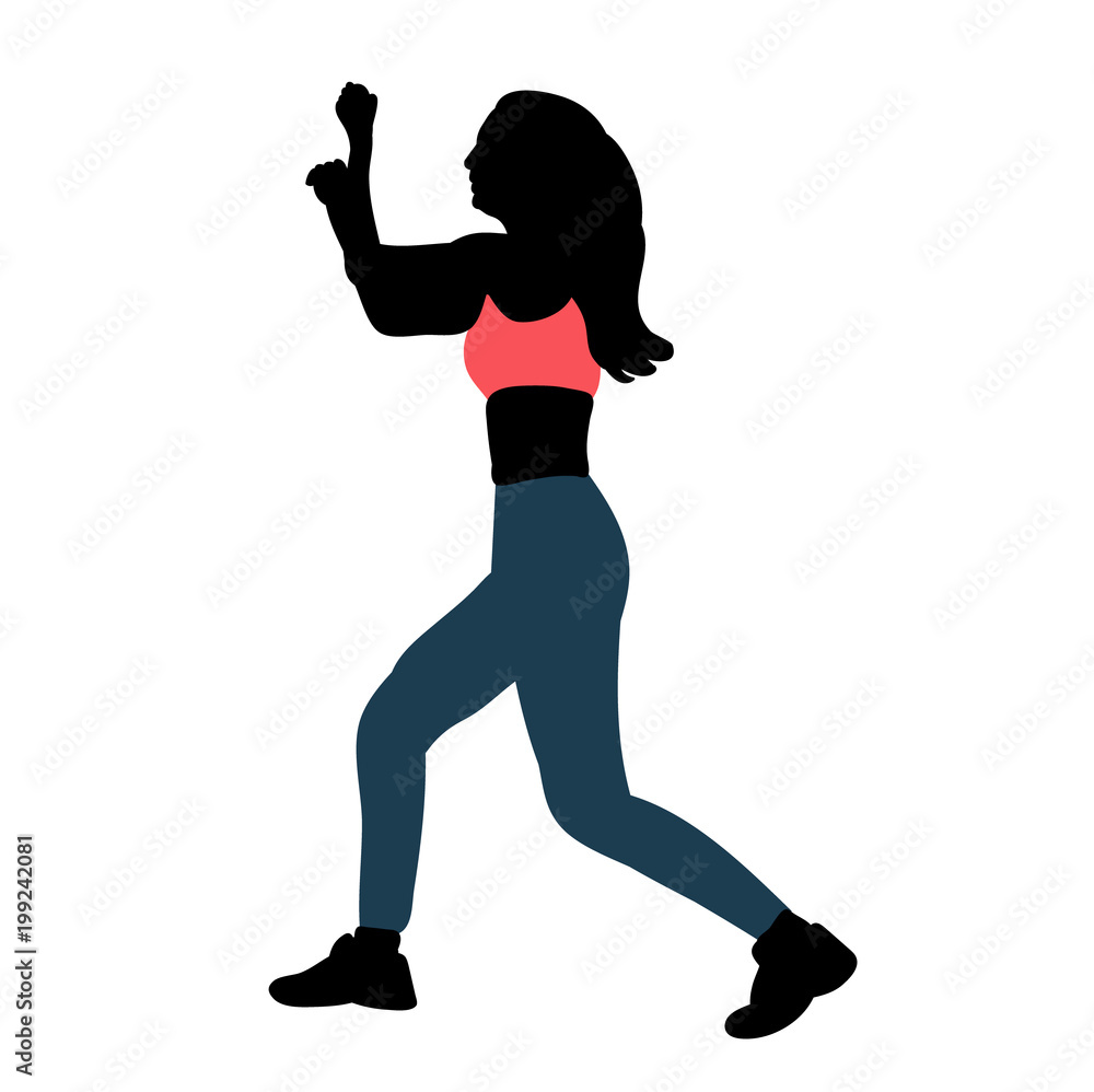 vector, isolated silhouette girl dancing vector, isolated silhouette girl dancing