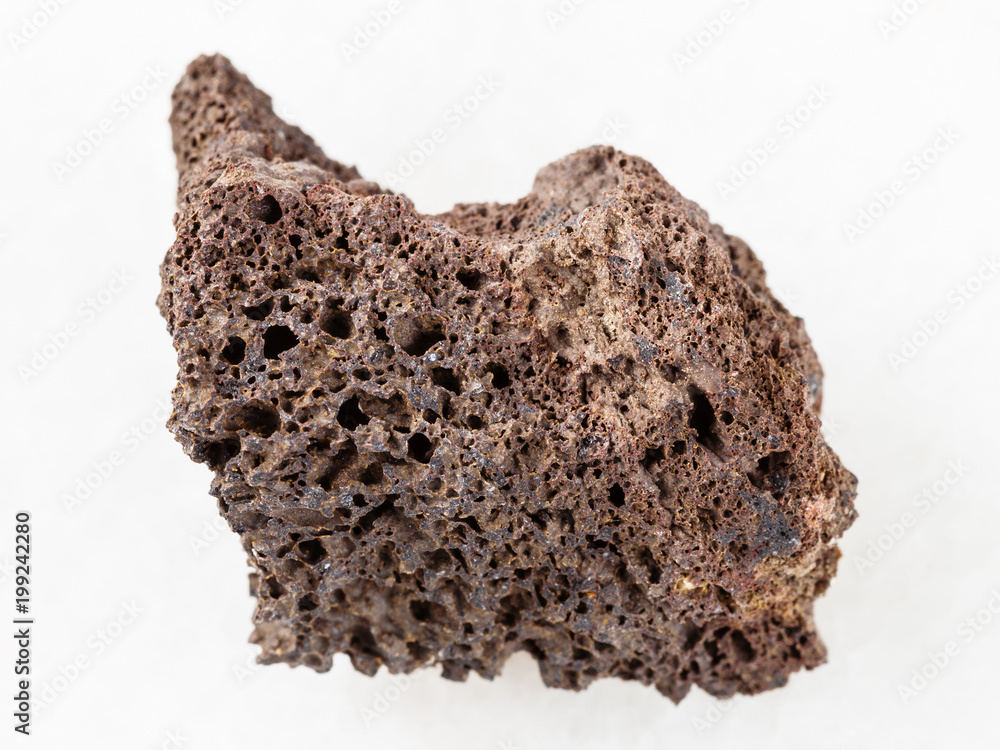 rough Pumice of basic composition stone on white rough Pumice of basic composition stone on white