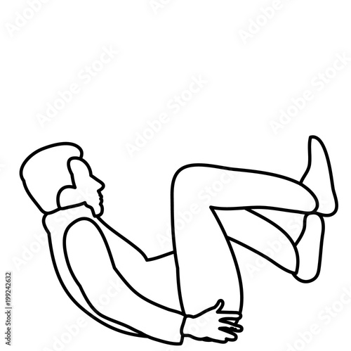 Tableau sur toile isolated sketch male fell