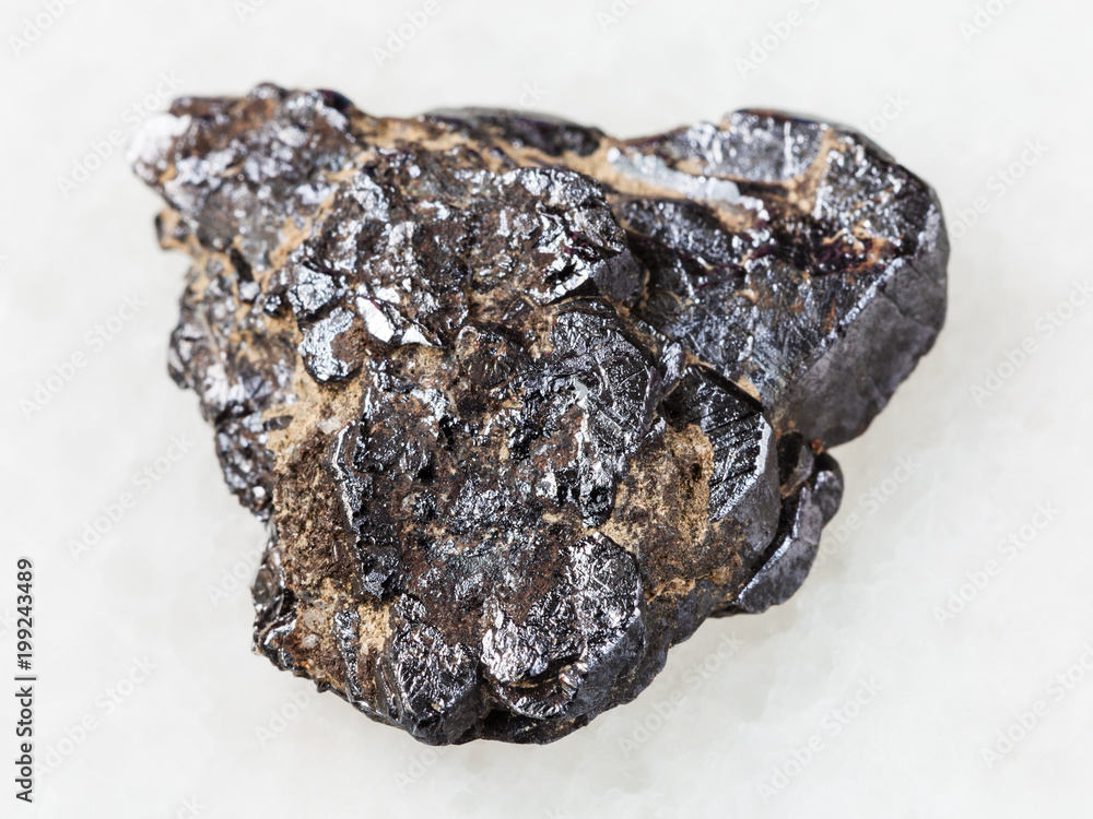 rough Ilmenite stone on white rough Ilmenite stone on white