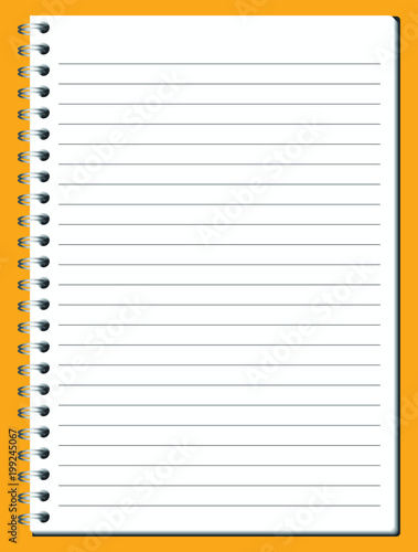 Useful note Ruled line, with ring,, yellow