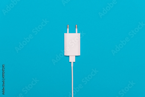 White charger with cable photo