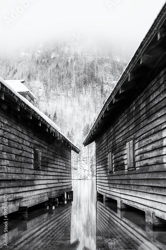 Wallpaper Mural Bootshäuser am Königssee (Schönau, Bayern) Torontodigital.ca