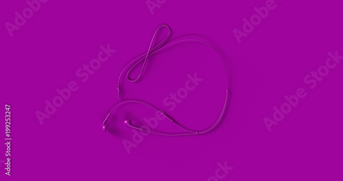 Purple Ear Bud Headphones 