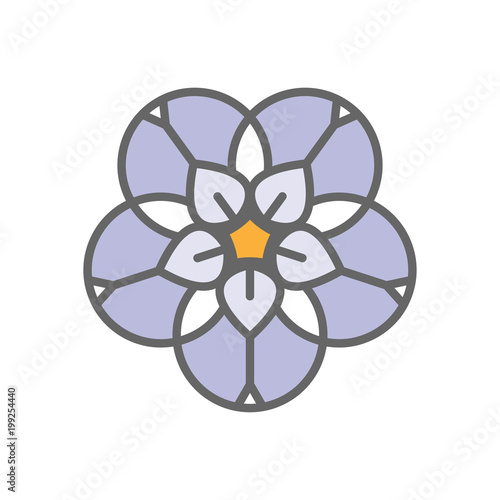 Forget-me-not stylized flower logo template