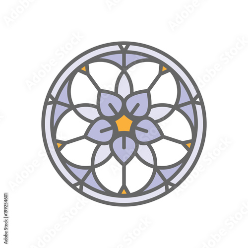 Forget-me-not stylized flower logo template