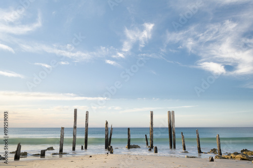 Day-Time at Port Willunga Beach Jetty Ruins  Fleurieu  SA