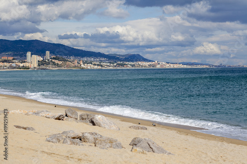 Beach of Badalona, Catalonia, Spain. © joan_bautista