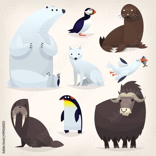 Arctic animals set