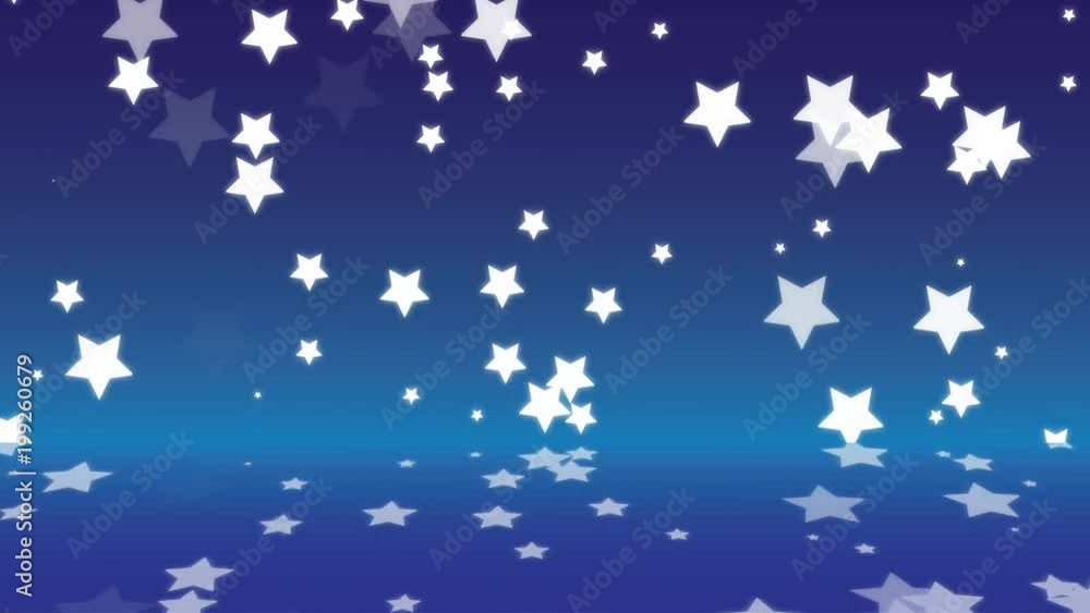 White Stars for Blue background Loop White Stars for Blue background Loop