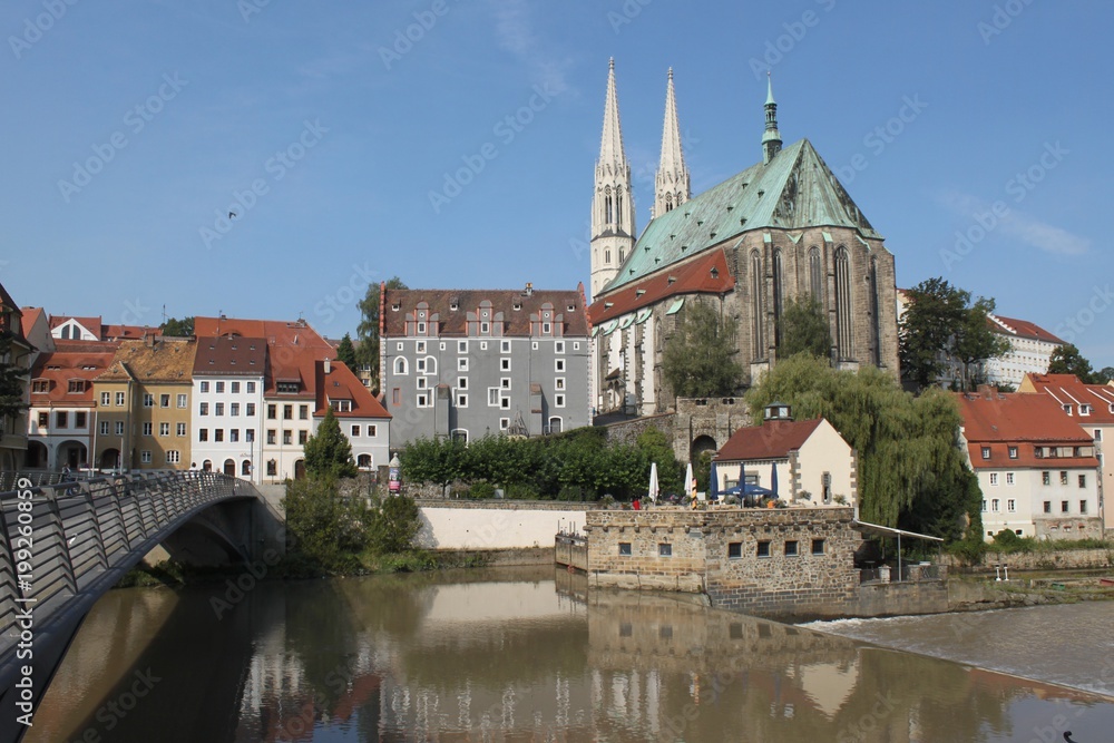 Blick über die Neiße auf die Görlitzer Altstadt