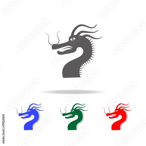 The Dragon icon. Elements of Chinese culture multi colored icons. Premium quality graphic design icon. Simple icon for websites, web design, mobile app, info graphics