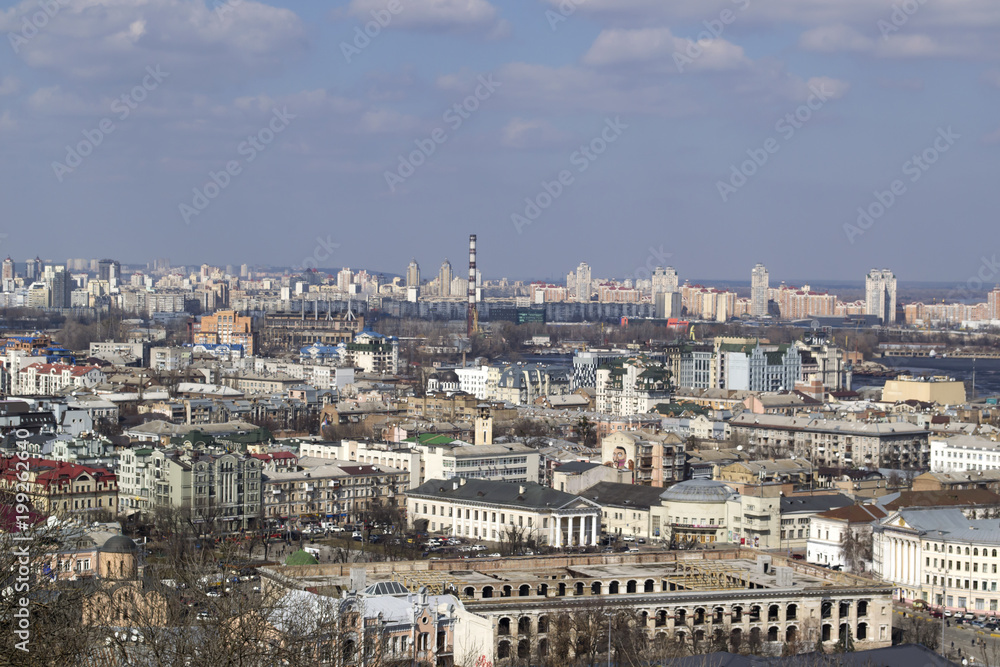 Spring cityscape of Kiev, Ukraine.
