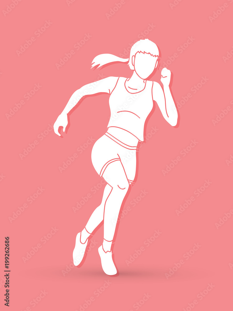 Running action, Marathon Runner, Start running graphic vector. Running action, Marathon Runner, Start running graphic vector.
