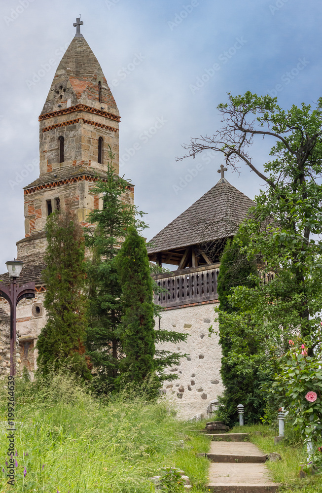 Historic orthodox Densus church near Hunedoara, Romania