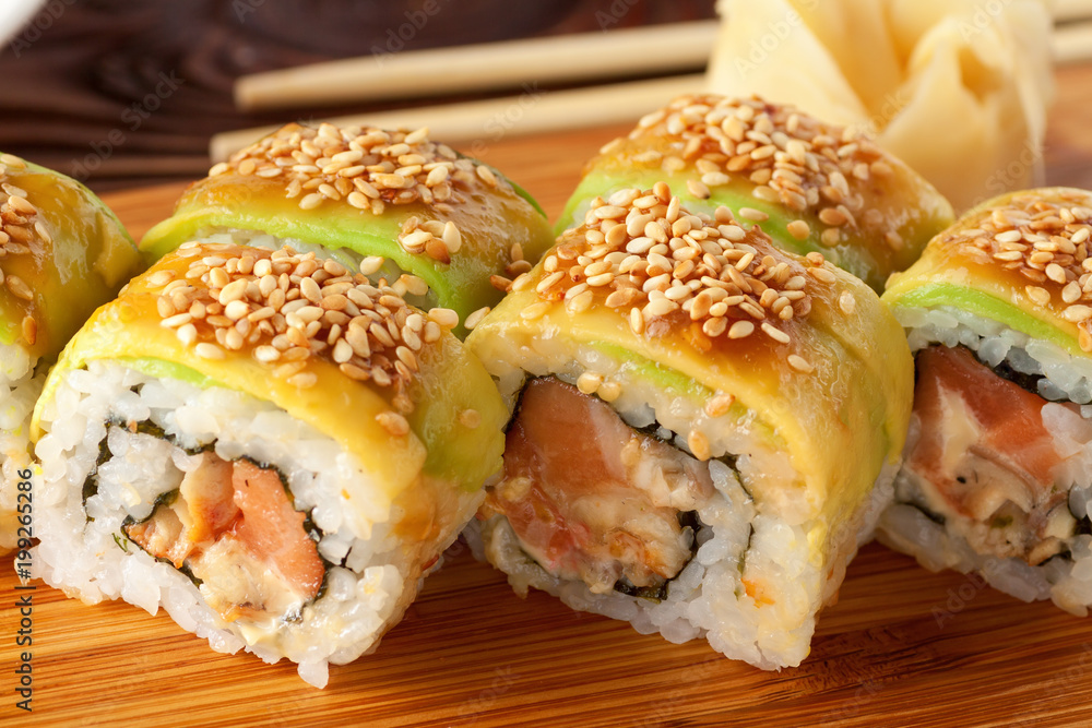 Japanese sushi rolls Japanese sushi rolls