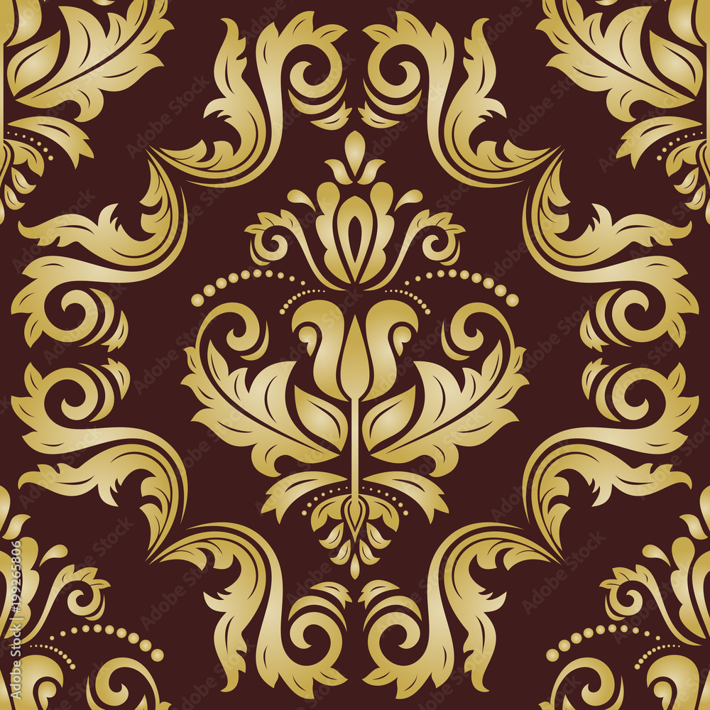 Classic seamless golden pattern. Traditional orient ornament. Classic vintage background Classic seamless golden pattern. Traditional orient ornament. Classic vintage background